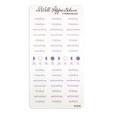 Stickers - Typewriter Days Weekly - Purple