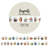 Washi tape Penpaling Paula - 15 mm - Teapots