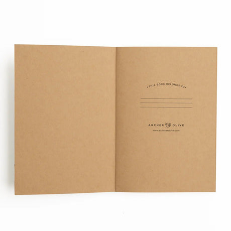 A5 Softcover Notebook - Refill - Dotted - Kraft - 2 - Archer & Olive - Tidformera