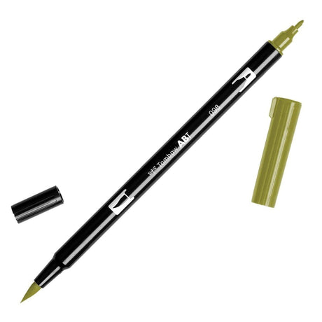 ABT Dual Brush pen - 098 Avocado - Avokadogrön penselpenna - Tombow - Tidformera