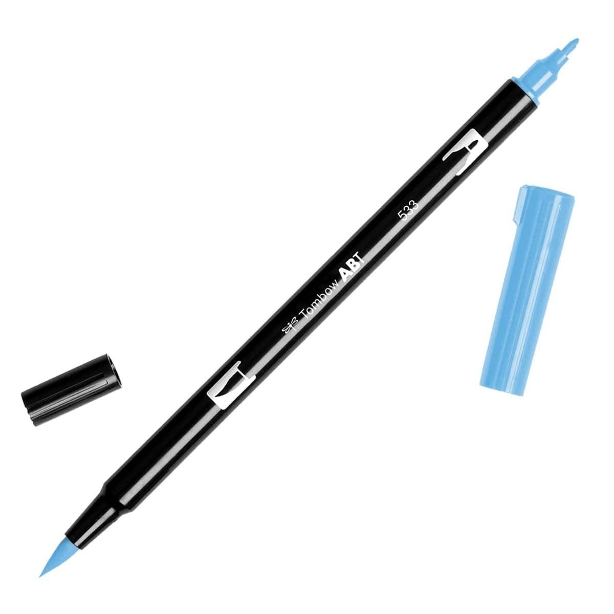 ABT Dual Brush pen - 533 Peacock blue - Påfågelsblå penselpenna - Tombow - Tidformera