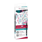 Förpackning med 6 penselpennor - ABT Dual Brush pen 6 - pack - Vintage colors från Tombow - Tidformera