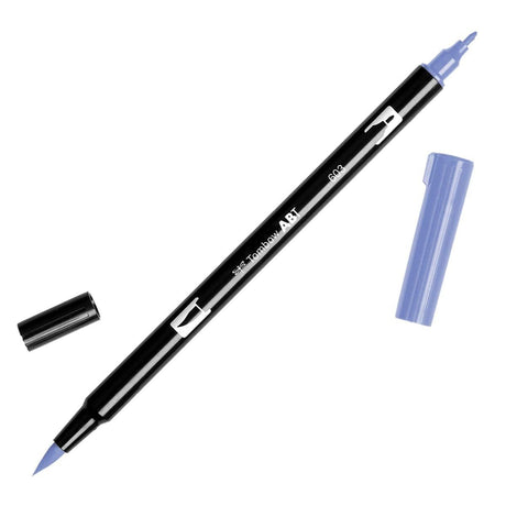 ABT Dual Brush pen - 603 Periwinkle - Blålila penselpenna - Tombow - Tidformera