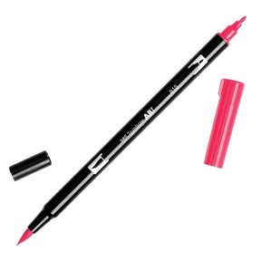 ABT Dual Brush pen - 815 Cherry - Körsbärsfärgad penselpenna - Tombow - Tidformera