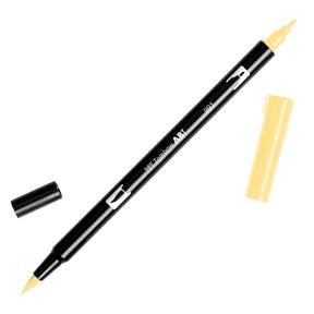 ABT Dual Brush pen - 991 Light ochre - Ljus ockrafärgad penselpenna - Tombow - Tidformera