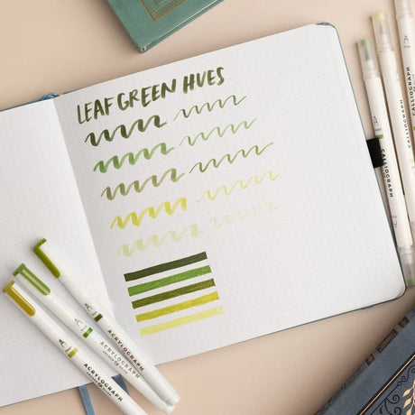 Acrylograph 5-pack 0,7 - Leaf Green Hues - 3 - Archer & Olive - Tidformera