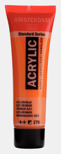 Liten tub med orange Amsterdam Akrylfärg 20 ml 276 - Azo Orange från Royal Talens - Tidformera