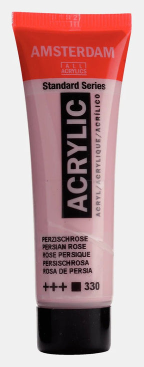 Liten tub med rosa Amsterdam Akrylfärg 20 ml 330 Persian Rose från Royal Talens - Tidformera