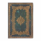 Mörk blå/turkosfärgade anteckningsbok med gulddetaljer. Astra Midi Linjerad Flexis från Paperblanks - Tidformera
