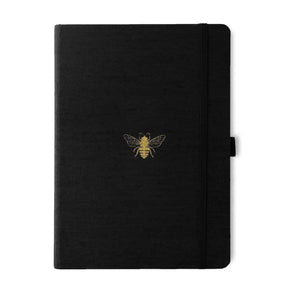 Anteckningsbok B5 PRO Bee Dotted från Dingbats* - Svart anteckningsbok med guldpräglad bi på pärmen. Boken har svart gummiband för stängning samt pennhållare.
- Tidformera
