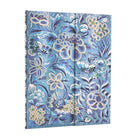 Anteckningsbok Blue Willow - Ultra Olinjerad Wrap från Paperblanks. Blå skrivbok med  blåa blommor.- Tidformera