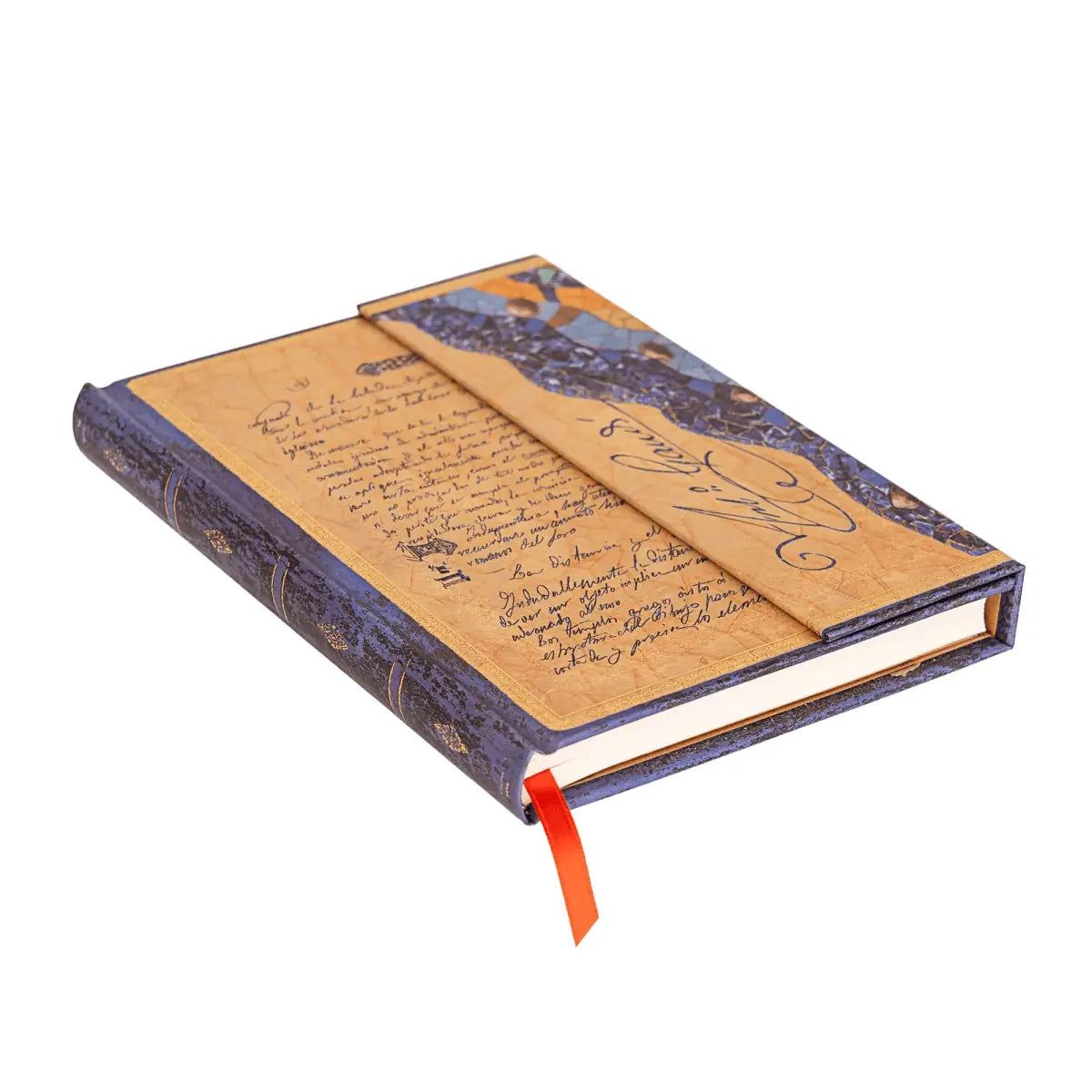 Anteckningsbok Gaudi The Manuscript of Reus - Midi Linjerad Wrap - 4 - Paperblanks - Tidformera