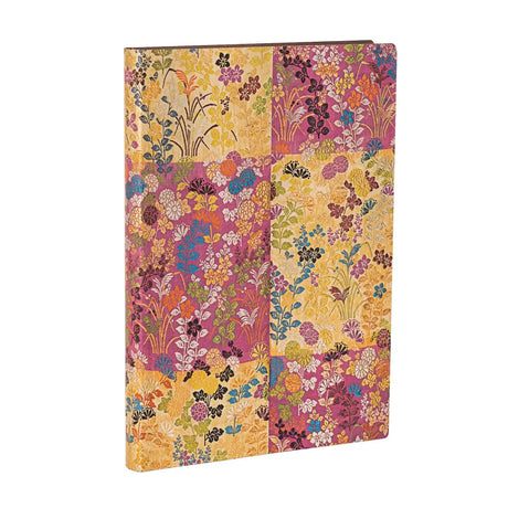 Blommig Anteckningsbok Kara - ori Pink - Midi Linjerad Flexis från- Paperblanks - Tidformera