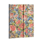 Anteckningsbok Pear garden Ultra Linjerad med Wrap från Paperblanks - Motivet på pärmen ser ut som broderade blommor - Tidformera