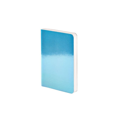 Anteckningsbok Pearl Dotted - Blue från Nuuna. En blå skrivbok med pärm med metallicskimmer - Tidformera