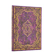 Anteckningsbok Picaresque - Midi Linjerad från Paperblanks. Boken har guldfärgat mönster på lila bakgrund. - Tidformera