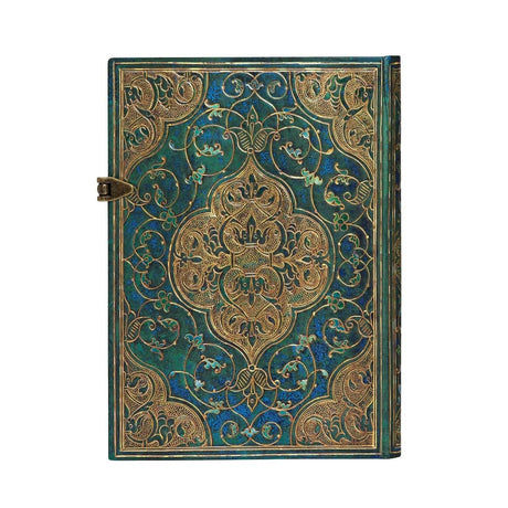 Anteckningsbok Turquoise Chronicles - Midi Linjerad Hård pärm Knäppe - 3 - Paperblanks - Tidformera