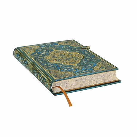 Anteckningsbok Turquoise Chronicles - Midi Linjerad Hård pärm Knäppe - 4 - Paperblanks - Tidformera