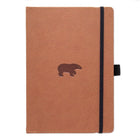 Anteckningsbok Wildlife Dotted A4 Brown Bear från Dingbats* - Brun anteckningsbokmed en björn på pärmen. Boken har svart gummiband för stängning samt pennhållare.
 - Tidformera