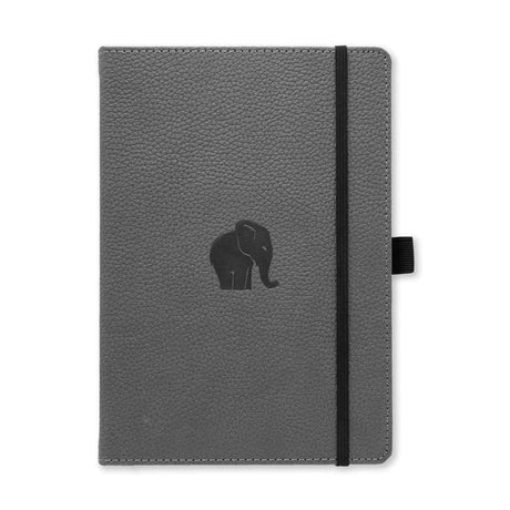 Anteckningsbok Wildlife Olinjerad A5 - Grey Elephant från Dingbats* - Grå anteckningsbok med elefant. Boken har svart gummiband för stängning samt pennhållare.
 - Tidformera