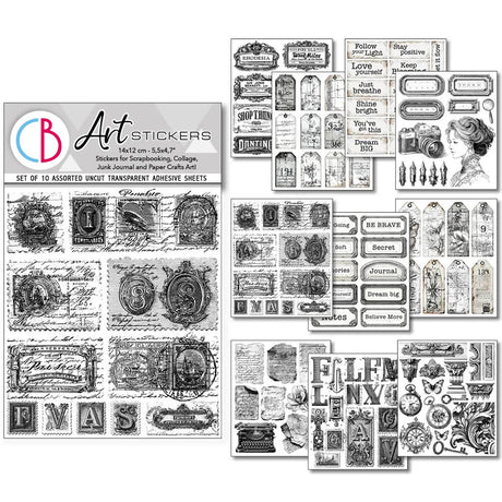 Art stickers 14 x 12 10 - pack - Lithographs - 1 - Ciao Bella - Tidformera