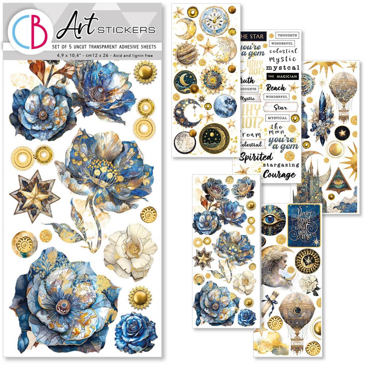 Art stickers 5 - pack - Celestial - 1 - Ciao Bella - Tidformera