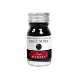 Bläckflaska 10 ml J.HERBIN - Perle noire från Herbin. Liten burk med skruvlock. Flaska är full med svart bläck.  - Tidformera