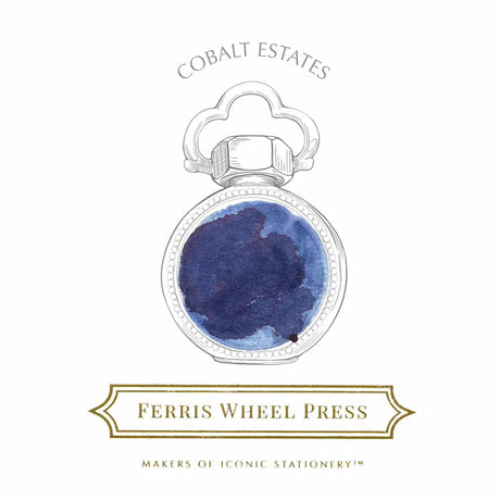 Bläckflaska 38 ml - Cobalt Estates - 2 - Ferris Wheel Press - Tidformera