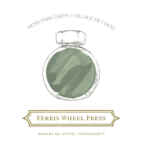 Bläckflaska 38 ml - Moss Park Green - 2 - Ferris Wheel Press - Tidformera