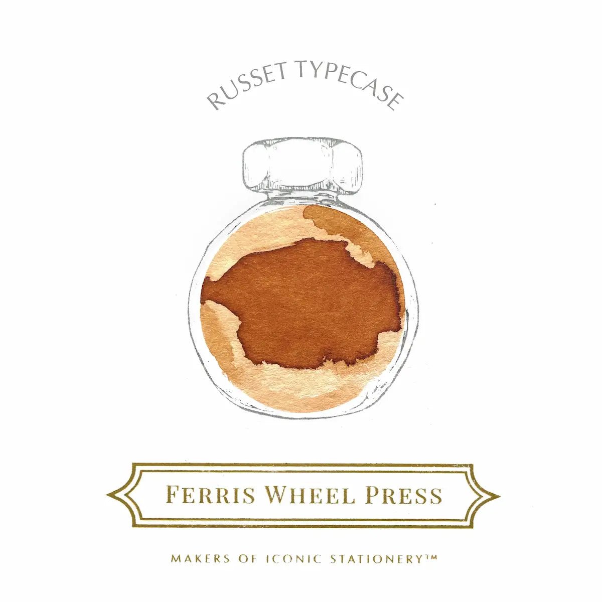 Bläckflaska 38 ml - Russet Typecase - 2 - Ferris Wheel Press - Tidformera