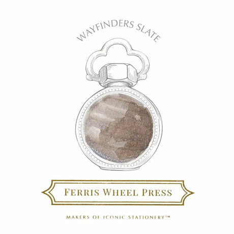Bläckflaska 38 ml - Wayfinders Slate - 2 - Ferris Wheel Press - Tidformera