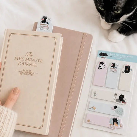 Bookmark Sticky Notes - Mocha cat - 6 designer - 4 - Moonaries illo - Tidformera