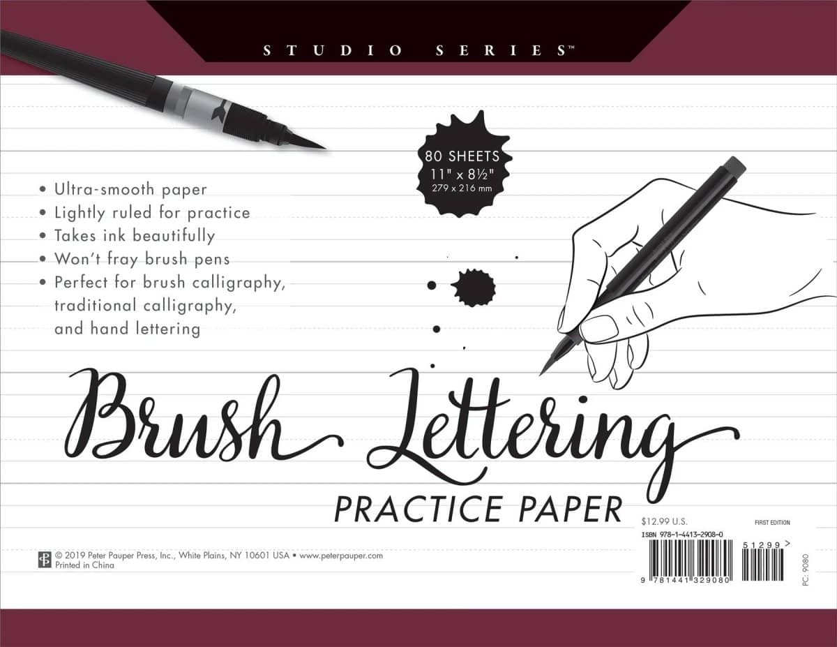 Brush Lettering Practice Pad - 1 - Peter Pauper Press - Tidformera