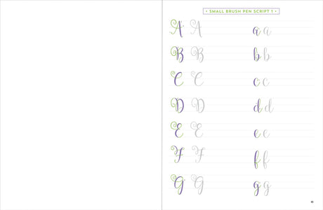 Brush Lettering Workbook - Learn 9 brush lettering alphabets - 5 - Peter Pauper Press - Tidformera
