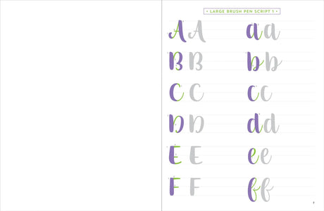 Brush Lettering Workbook - Learn 9 brush lettering alphabets - 3 - Peter Pauper Press - Tidformera