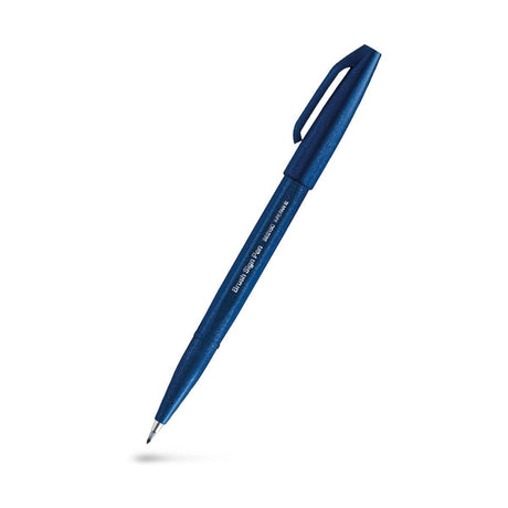 Brush Sign Pen - Blue Black från Pentel - Mörkblå penselpenna - Tidformera