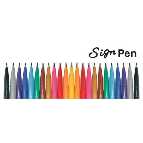 Brush Sign Pen - Fluorescent Green - 4 - Pentel - Tidformera