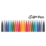 Brush Sign Pen - Fluorescent Orange - 4 - Pentel - Tidformera