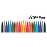 Brush Sign Pen - Fluorescent Yellow - 4 - Pentel - Tidformera