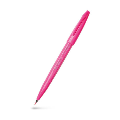 Brush Sign Pen - Pink från Pentel - Rosa penselpenna - Tidformera