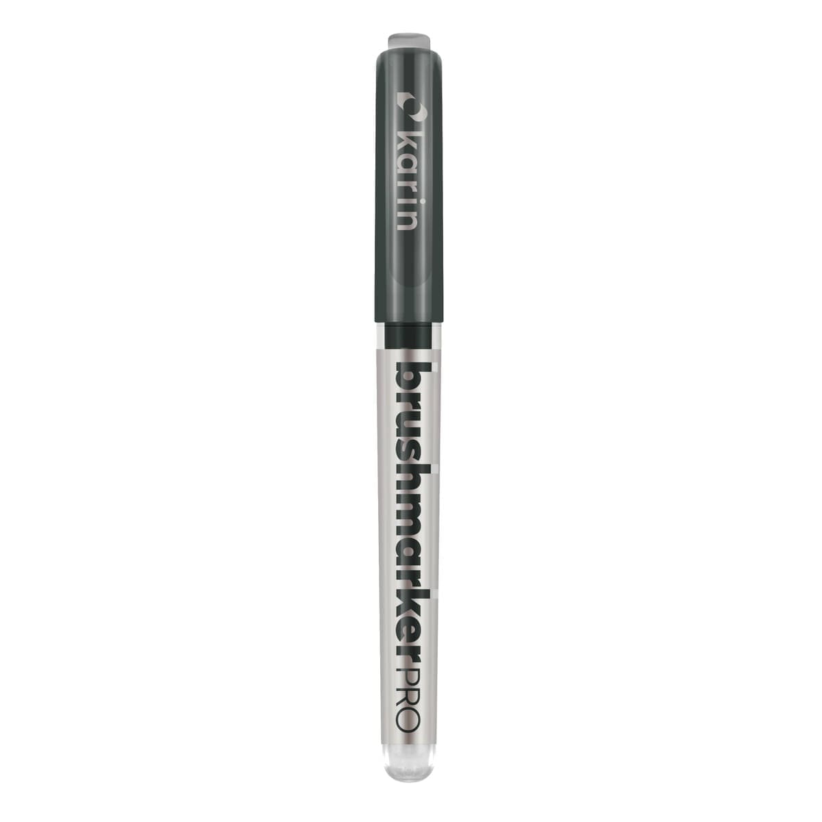Brushmarker PRO - Olive Black 447 från Karin - Mörk olivgrön penselpenna med lock - Tidformera
