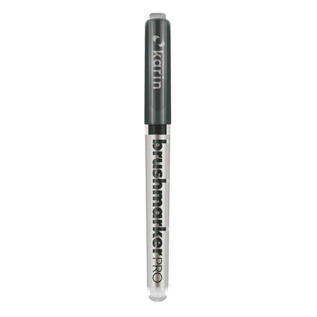 Brushmarker PRO - Olive Black 447 från Karin - Mörk olivgrön penselpenna med lock - Tidformera