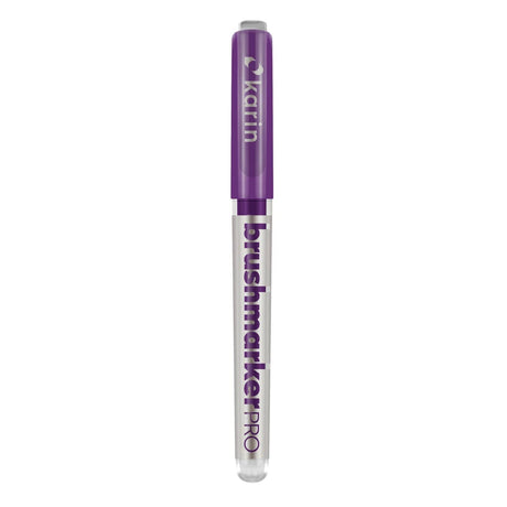 Brushmarker PRO - Plum 197 från Karin - Lila penselpenna med lock - Tidformera