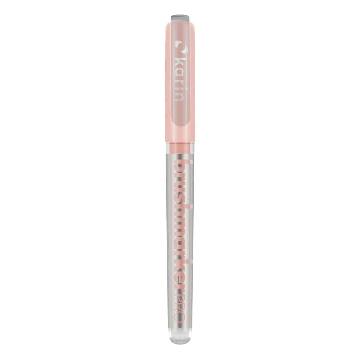 Brushmarker PRO - Soft Peach 1 200 från Karin - Rosa penselpenna med lock - Tidformera