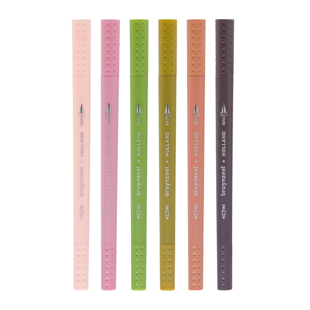 Bruynzeel Fineliner Brush pens 6 - pack - Marrakesh - 3 - Royal Talens - Tidformera