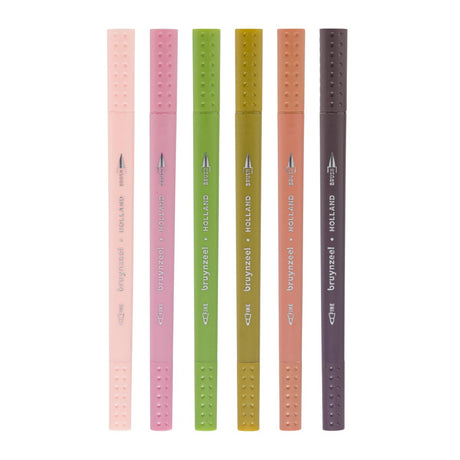 Bruynzeel Fineliner Brush pens 6 - pack - Marrakesh - 3 - Royal Talens - Tidformera