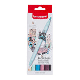 Bruynzeel Fineliner Brush pens 6 - pack - Venice - 1 - Royal Talens - Tidformera