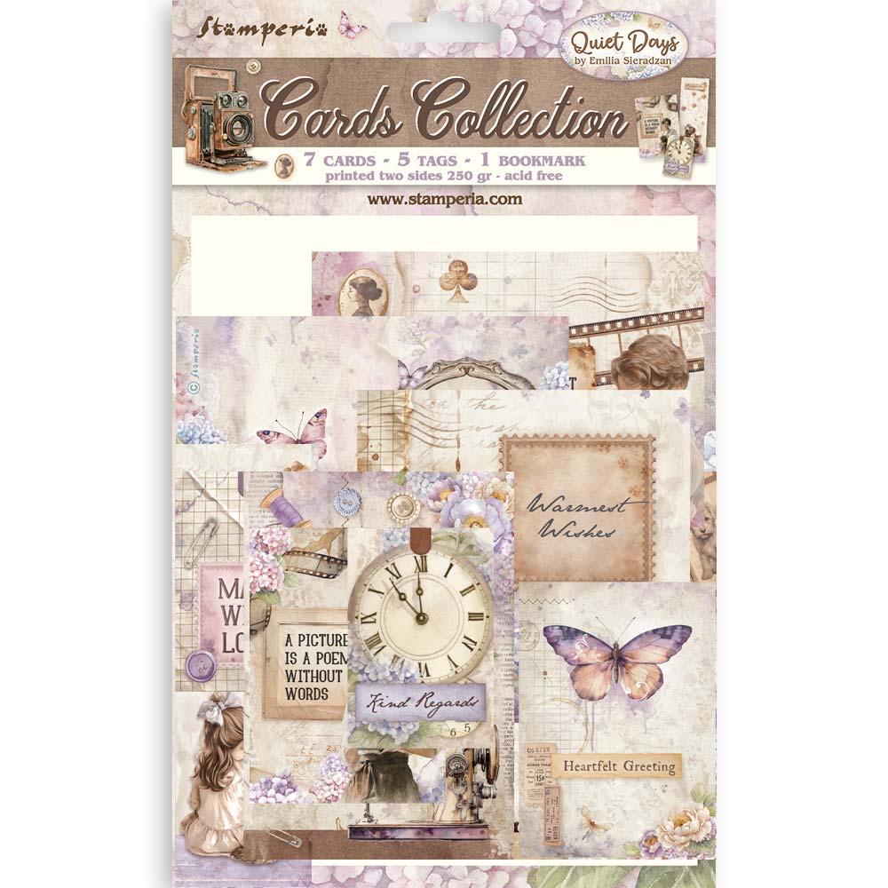 Cards Collection - Quiet Days - 1 - Stamperia - Tidformera
