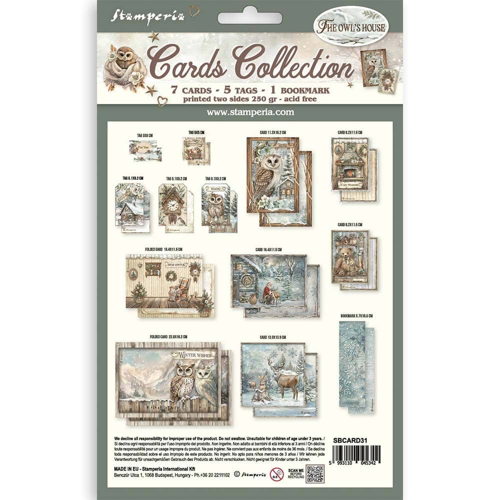 Cards Collection - The Owl's House - 2 - Stamperia - Tidformera