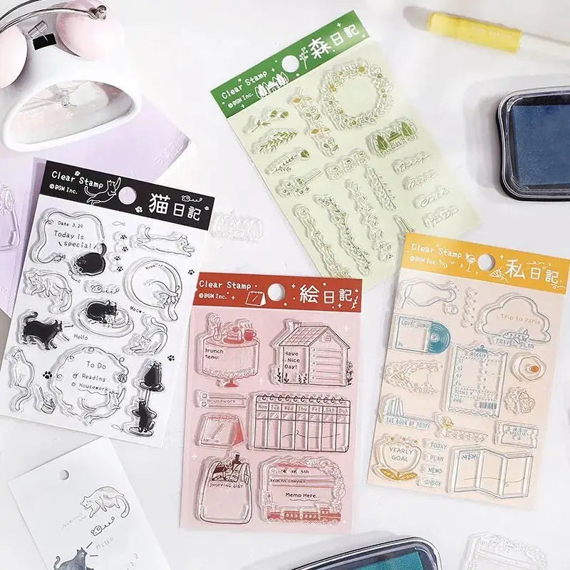Clear stamps Diary - Picture - 4 - BGM - Tidformera